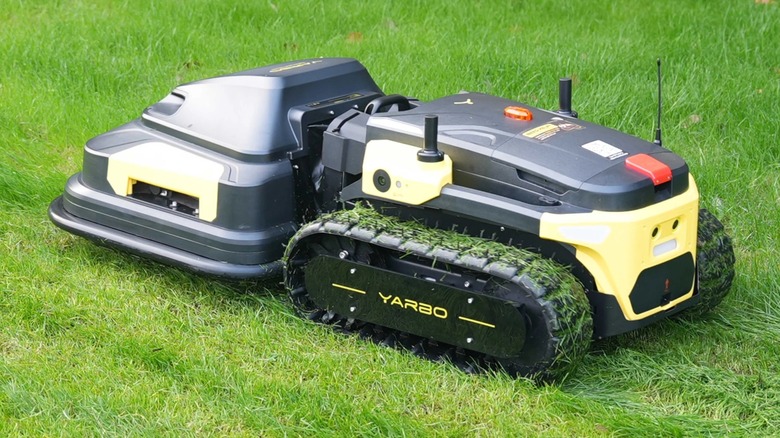 Yarbo 4-in-1 Yard Robot in use