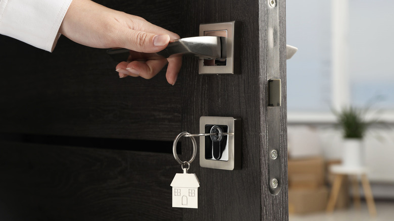 Key in door lock