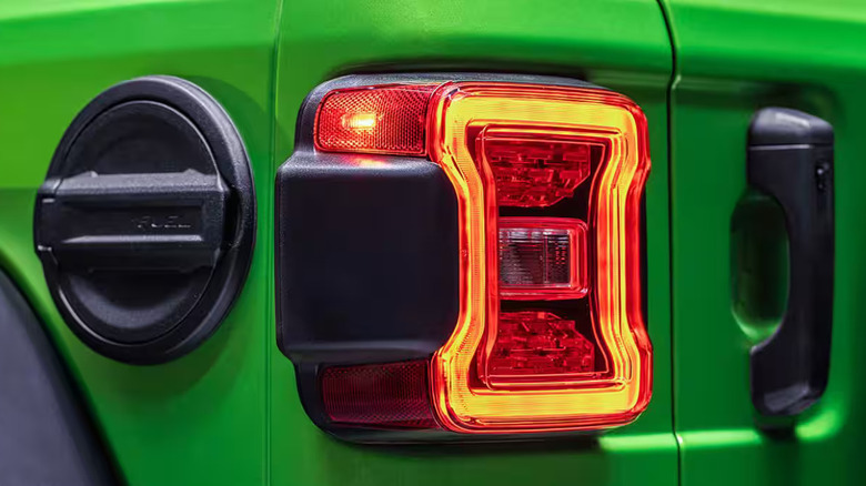 Closeup of Jeep Wrangler tail light
