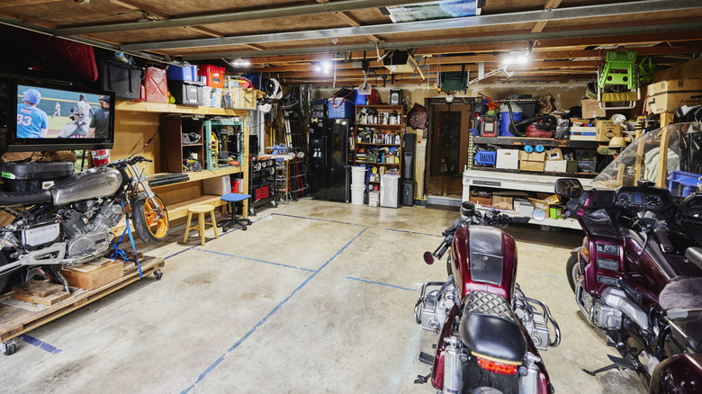 TV inside garage