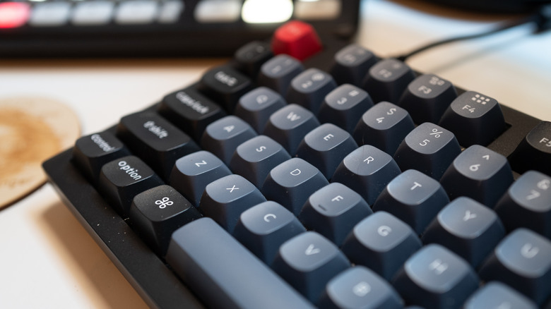 A close up shot of a keyboard