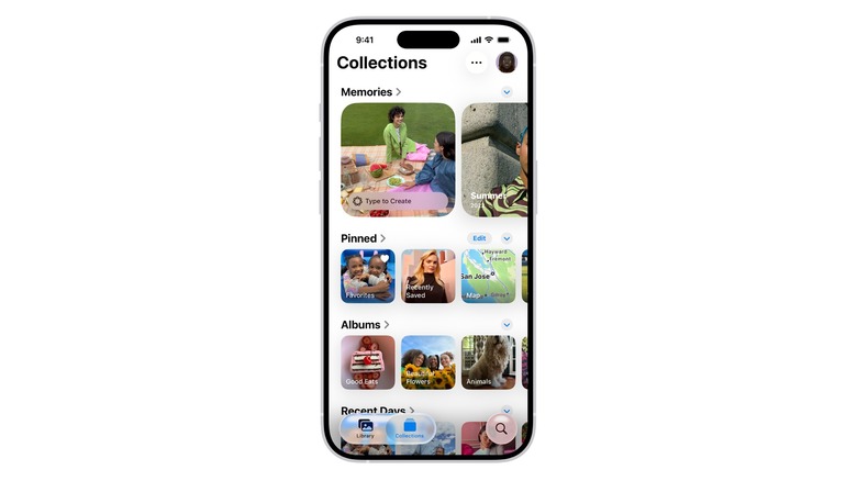iOS 26 photo collections on iPhone