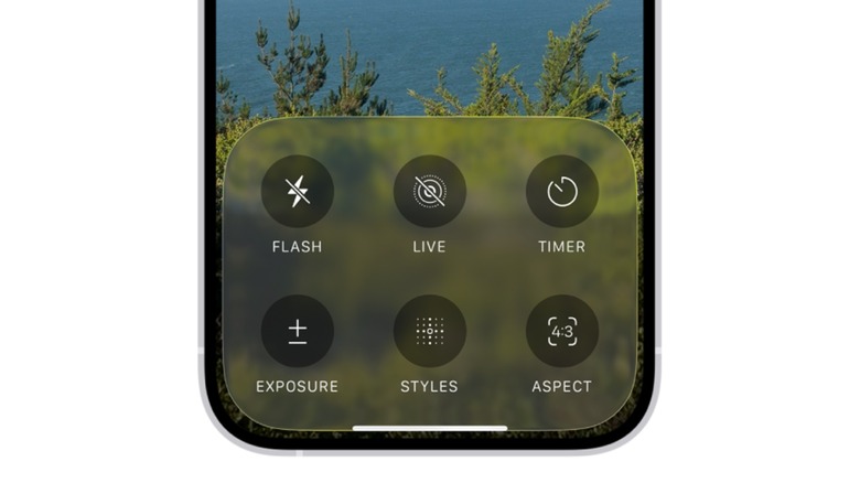 iOS 26 camera controls on display