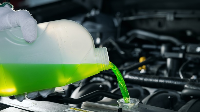 adding coolant to radiator