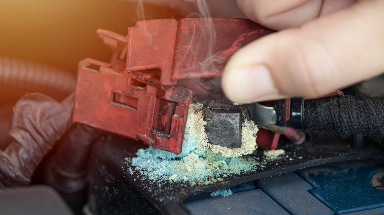 Corroded battery terminal
