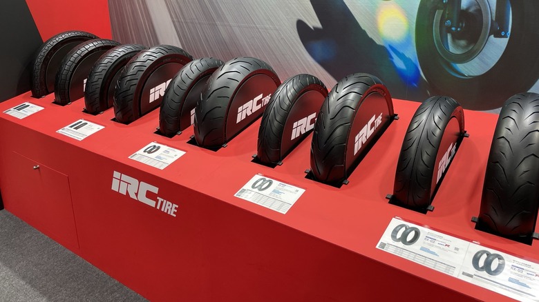 IRC tires at a motorcycle show