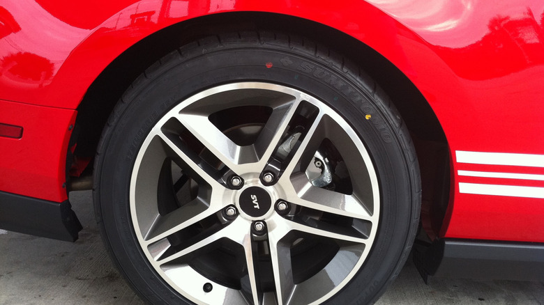 Sumitomo tire on a Ford Mustang