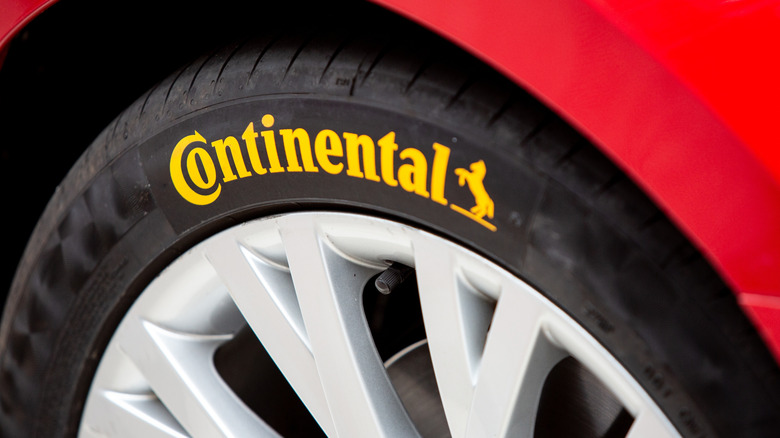 A bright yellow Continental logo gleams from the top of its signature tires.