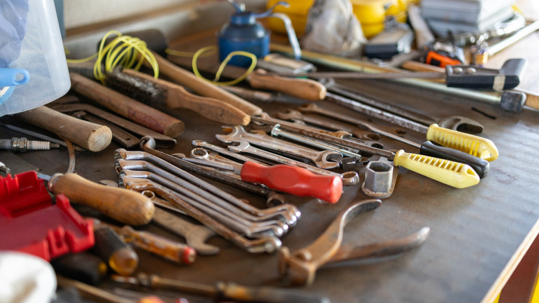 a collection of vintage tools