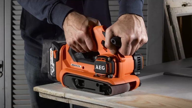 Person using AEG tool