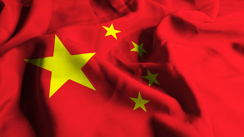 Red Chinese flag displaying yellow stars