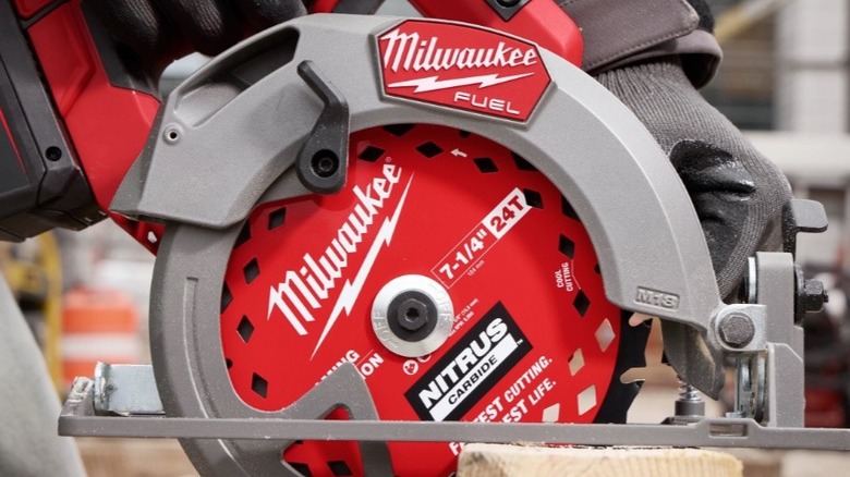Person Using Milwaukee saw