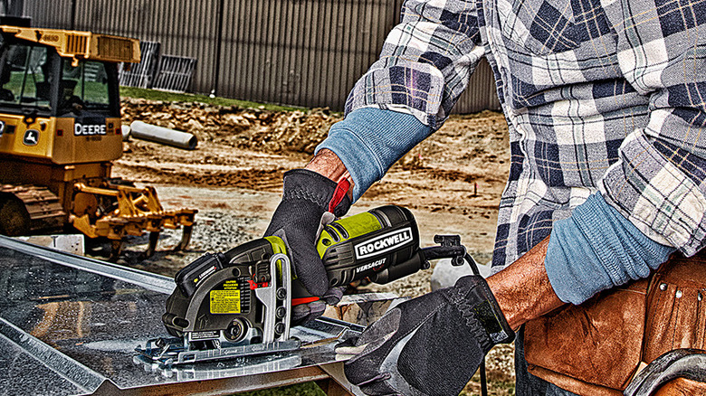Person using Rockwell cutter