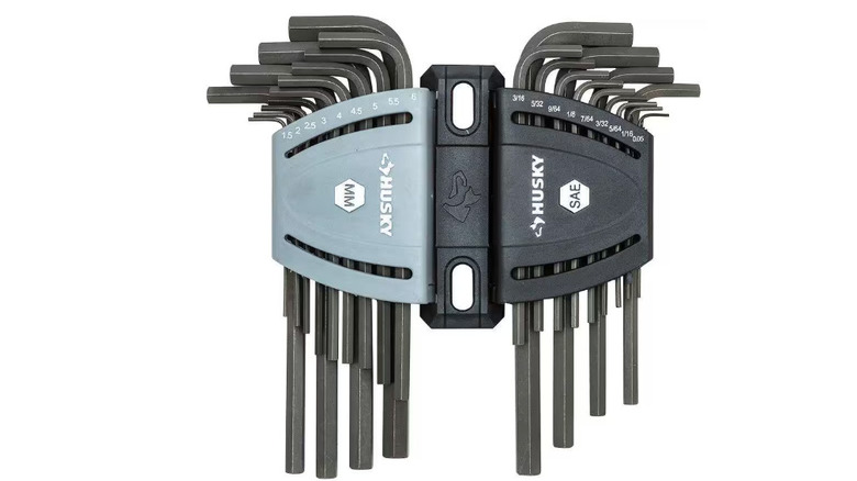 Husky Hex Key Set folded out with a white background