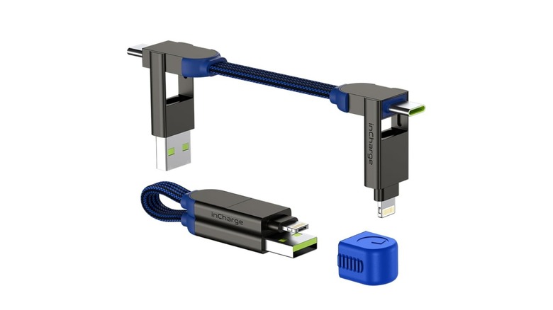 Collection of charging cords connected to each other