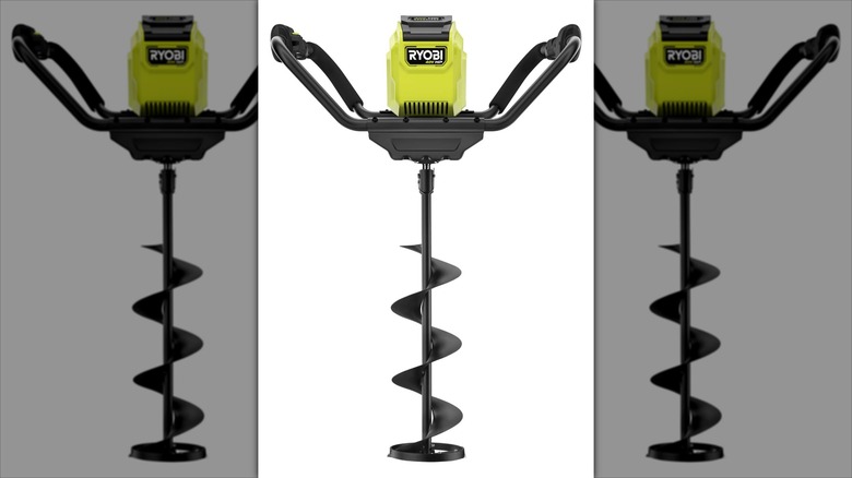 Ryobi 40V HP Ice Auger on a white background