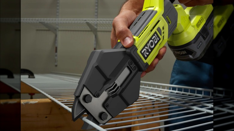 Ryobi 18V One+ Bolt Cutter in use
