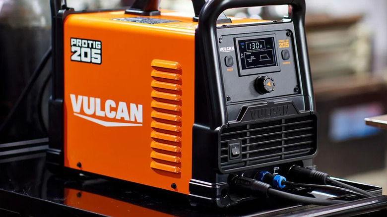 Closeup of the Vulcan PROTIG 205 welder