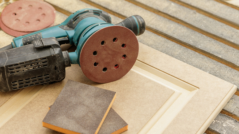 sanding block and sanding pads