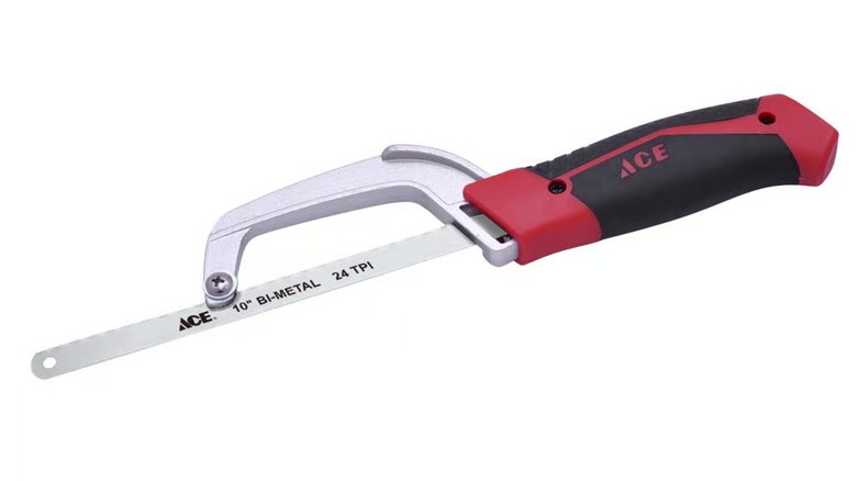 The Ace 10-Inch Bi-Metal Compact Hacksaw on a white background.