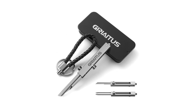 Tweezers Precision Pocket Knife on white background