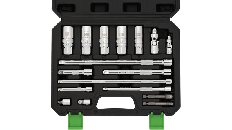 TecoTek 17-piece Drive Tool Accessory and Spark Plug Socket Set