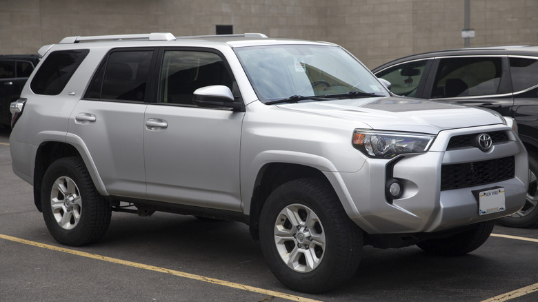 A 2015 Toyota 4Runner SR5 4WD in Classic Silver Metallic in Rochester, NY. 4.0-liter V6, 5-speed automatic