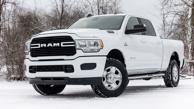 Ram 2500 truck in snow