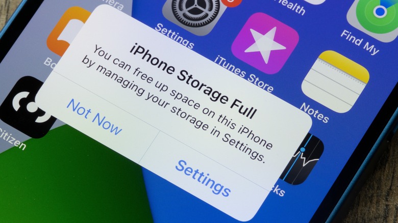 iPhone full storage