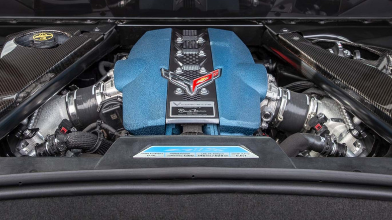 Underhood view of Corvette ZR1X engine