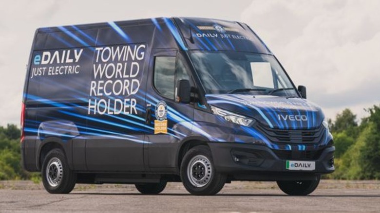 Iveco eDaily electric van towing world record holder
