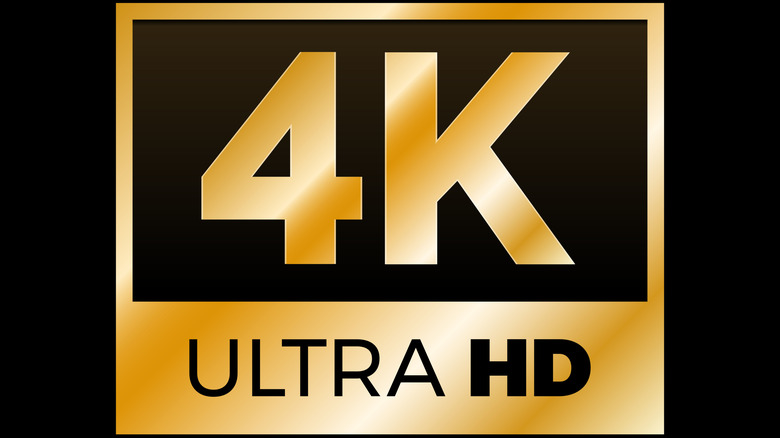 The 4K Ultra HD resolution icon.