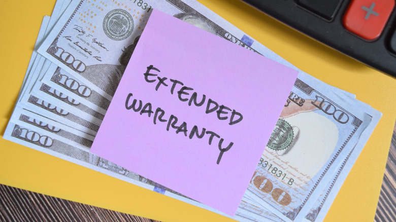 Cash set aside for an extended warranty.