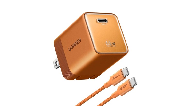 The UGREEN Nexode Air 65W USB-C Charger in orange