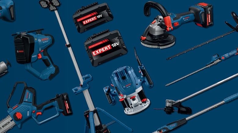 Bosch tools on ble background