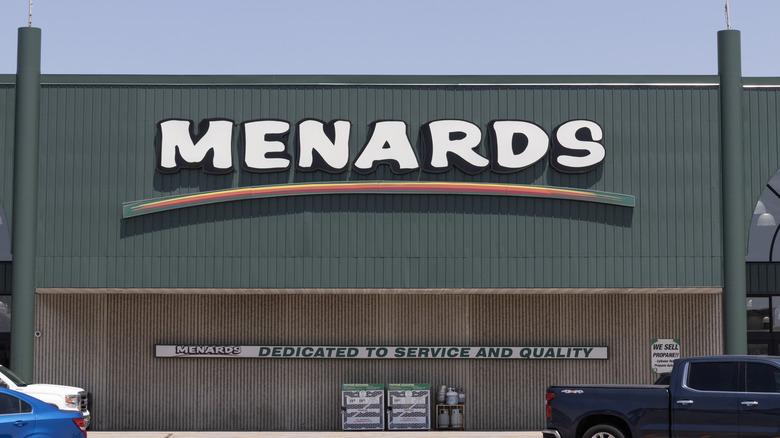 Cars parked in front Menards