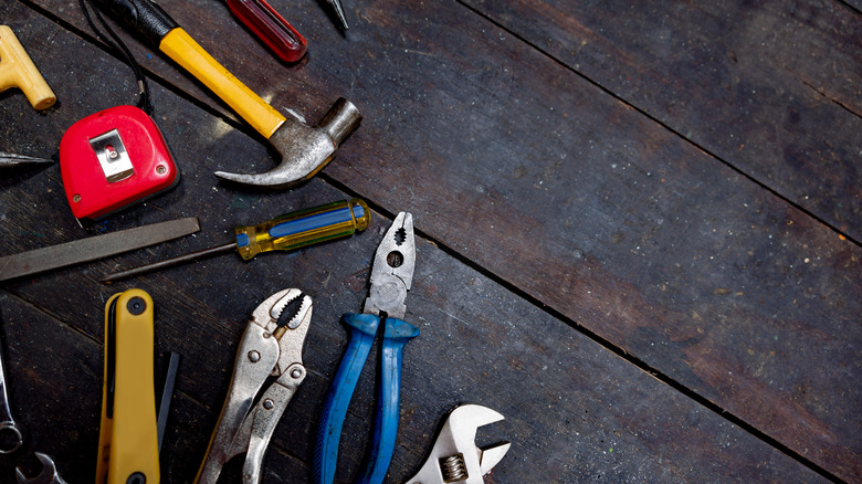 tools on a table