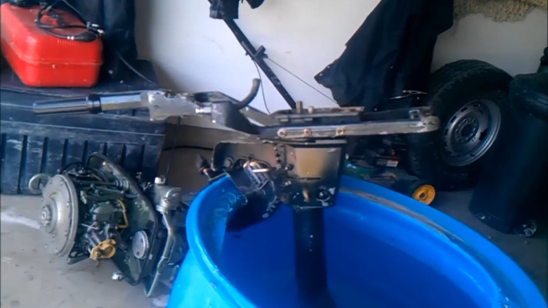 boat motor lawn mower