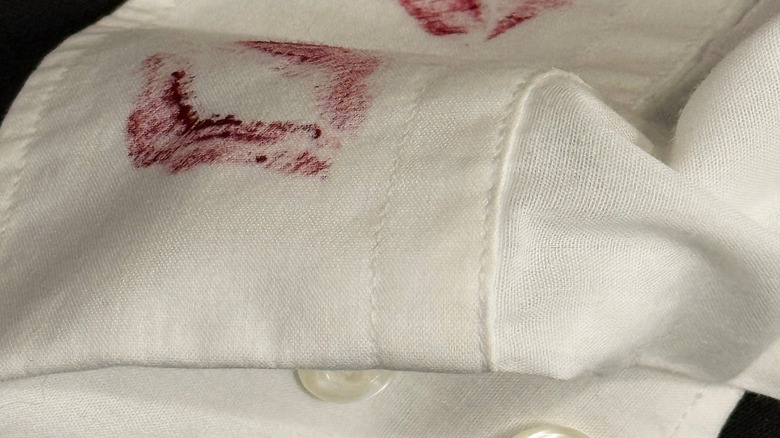 kiss mark on shirt