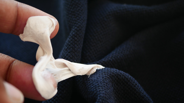 chewing gum on fabric