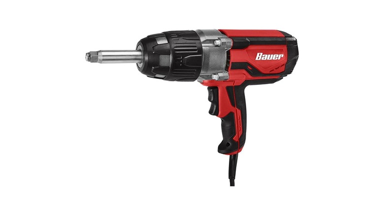 A Bauer Impact Wrench with an extended anvil on a white background