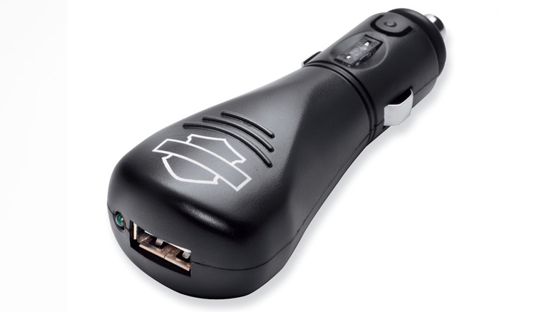 Harley-Davidson USB charger, as seen on the H-D online store.