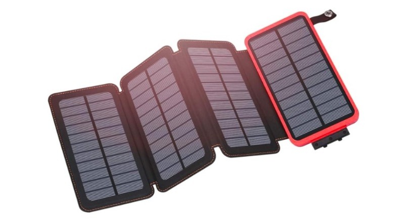 Solar charger with four plates