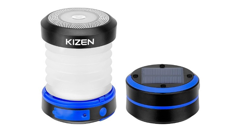 Blue and white Kizen solar lantern
