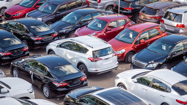 Cars on sale at a dealership