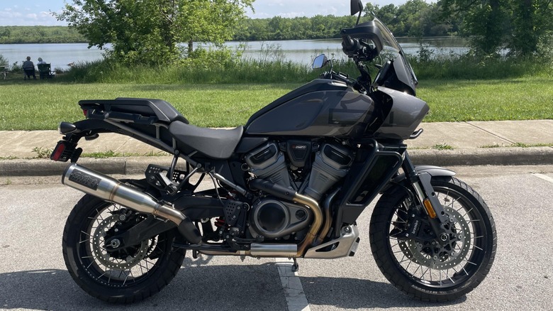 Harley-Davidson Pan America parked in driveway