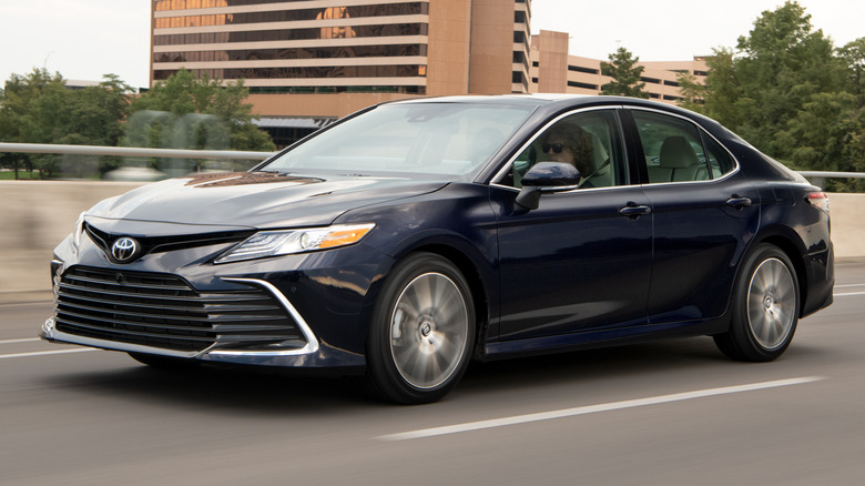 2021 Toyota Camry on the road
