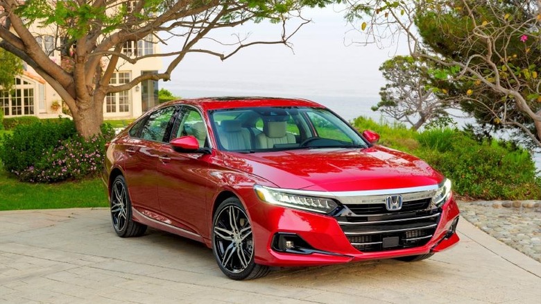 A 2022 Honda Accord Hybrid parked