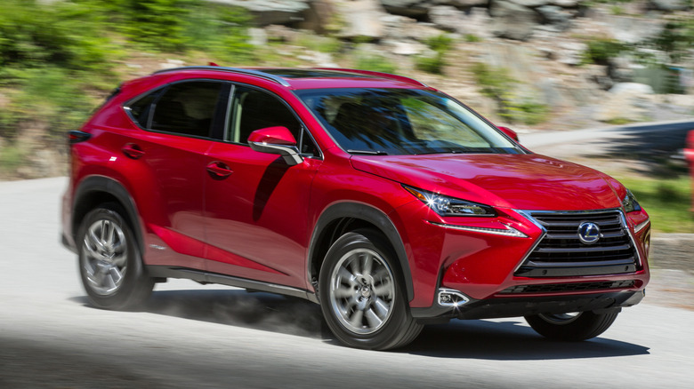 2017 Lexus NX 300h cornering at speed