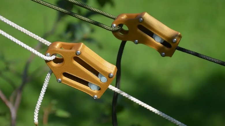 Two Automatic Paracord Rope Tensioners used in parallel